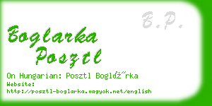 boglarka posztl business card